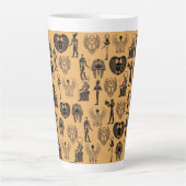 Tasse Latte Eternal Sands: Egyptian Antique Elegance for Time (Devant)