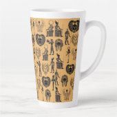 Tasse Latte Eternal Sands: Egyptian Antique Elegance for Time (Droite)