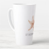 Tasse Latte Étoile de mer pêche blanche mieux à la plage (Angle gauche)