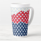 Tasse Latte Étoiles blanches (Angle droit)