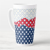 Tasse Latte Étoiles blanches (Angle gauche)