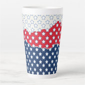 Tasse Latte Étoiles blanches (Devant)