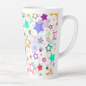 Tasse Latte Étoiles colorées blanches  (Droite)