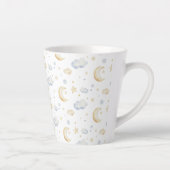 Tasse Latte Etoiles de lune d'aquarelle et Motif de nuage (Droite)