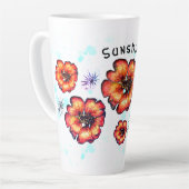 Tasse Latte Étoiles et fleurs d'araignée (Angle gauche)