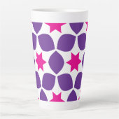 Tasse Latte Étoiles géo (Devant)
