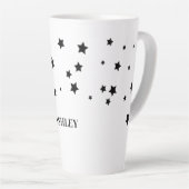 Tasse Latte Étoiles noires (Angle droit)