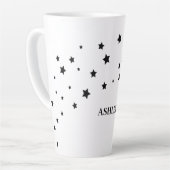 Tasse Latte Étoiles noires (Angle gauche)