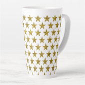 Tasse Latte Étoiles pailletées or (Angle droit)