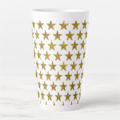 Tasse Latte Étoiles pailletées or (Devant)