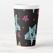 Tasse Latte Étoiles rocheuses bleu rose noir (Devant)