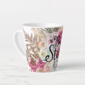 Tasse Latte Être encore tendance Aquarelle Pampas Grass Latte  (Angle gauche)