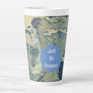Tasse Latte Être présent Prophète Mains Bleu Spirituel