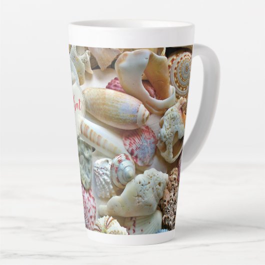 Tasse Latte Etre Toujours Écriture Chrétienne Jolie Coquillage (Angle droit)