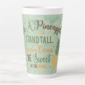 Tasse Latte Être une typographie d'ananas (Devant)