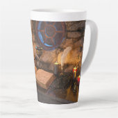 Tasse Latte Étude de sorcier de fantasy médiéval (Angle droit)