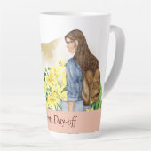 Tasse Latte Étudiante Boire (Angle droit)