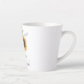 Tasse Latte Eucalyptus tournesol Mariage de fleurs Bridesmaid (Droite)