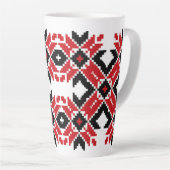 Tasse Latte Europe de l'Est Motif, folklore traditionnel, folk (Angle droit)