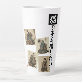 Tasse Latte "Even a Cat's Paws" Japanese Cat Art