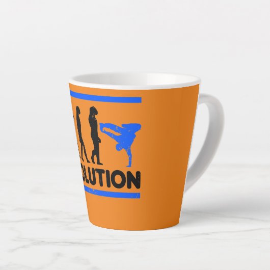 Tasse Latte Évolution De Break Dancing Design Break Dance (Angle droit)