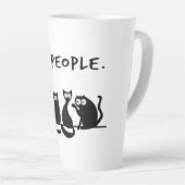 Tasse Latte Ew Les Gens Sont Drôles, Chats Noirs Meowy (Angle droit)