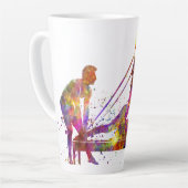 Tasse Latte exercice de gymnastique (Angle gauche)