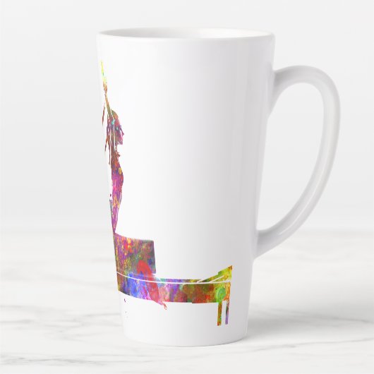 Tasse Latte exercice de gymnastique (Droite)