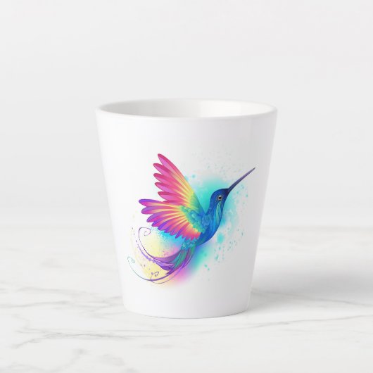 Tasse Latte Exotic Rainbow Hummingbird (Devant)