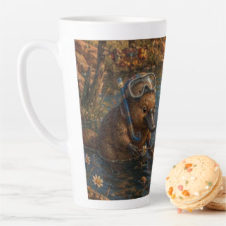 Tasse Latte Explorateurs de rivière cute ornithorynque Eaux pr