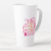 Tasse Latte Explorez Plus Camper Rose Van Mountain Nature Love (Angle droit)