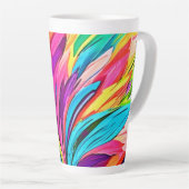 Tasse Latte Explosion Abstraite (Angle droit)