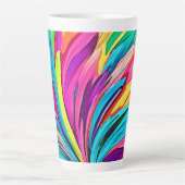 Tasse Latte Explosion Abstraite (Devant)