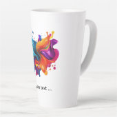 Tasse Latte explosion de taches de peinture (Angle droit)