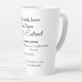 Tasse Latte Extrait de vanille fait maison ajouter les ingrédi (Angle droit)