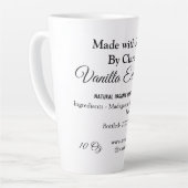 Tasse Latte Extrait de vanille fait maison ajouter les ingrédi (Angle gauche)