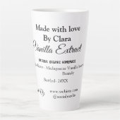 Tasse Latte Extrait de vanille fait maison ajouter les ingrédi (Devant)