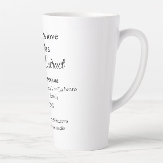 Tasse Latte Extrait de vanille fait maison ajouter les ingrédi (Droite)