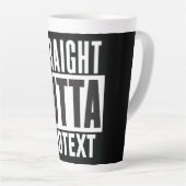 Tasse Latte Extrémité droite ajoutez votre texte (Angle droit)