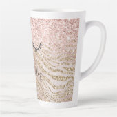Tasse Latte Eyelashes Noir Glitzy Parties scintillant Zebra Bl (Droite)