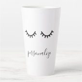 Tasse Latte Eyelashes noirs (Devant)