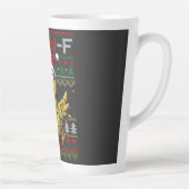 Tasse Latte F-CAW-F Funny Screaming Chicken Ugly Christmas (Droite)