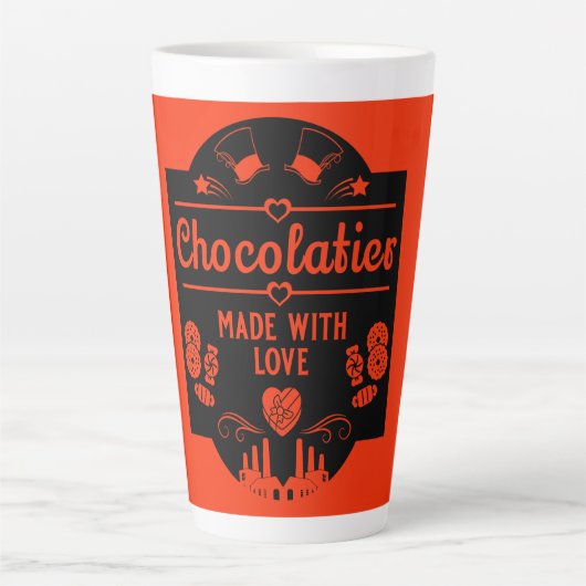 Tasse Latte Fabricant de chocolatier (Devant)