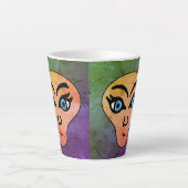 Tasse Latte Face alien (Devant)