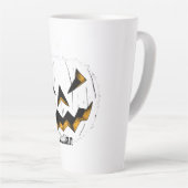 Tasse Latte Face simple de citrouille jack-o-lanterne Hallowee (Angle droit)