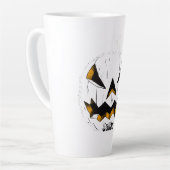 Tasse Latte Face simple de citrouille jack-o-lanterne Hallowee (Angle gauche)