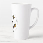 Tasse Latte Face simple de citrouille jack-o-lanterne Hallowee (Droite)