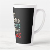 Tasse Latte Facilement distrait par les chats et les livres |  (Droite)