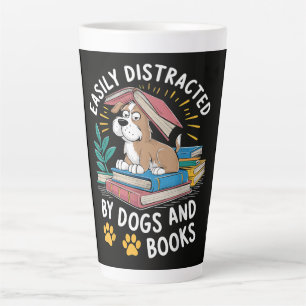 Tasse Latte Facilement distrait par les chiens et les livres D