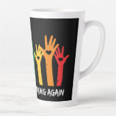 Tasse Latte Faire du racisme de mauvaises mains de coeur (Droite)